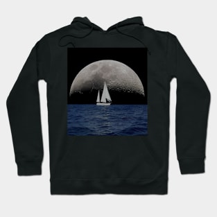 Alone with the moon. Hoodie